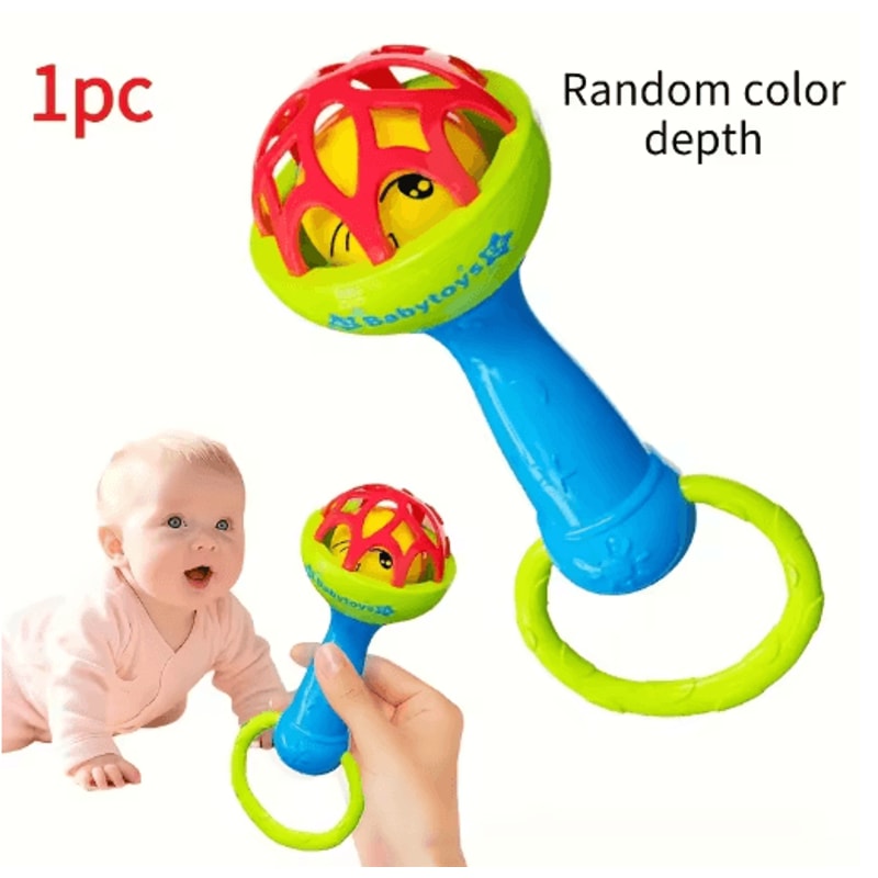 Baby Rattle Toys 0 To 12 Months Newborn Sensory Grasp Hand Bell Animal Toys 2