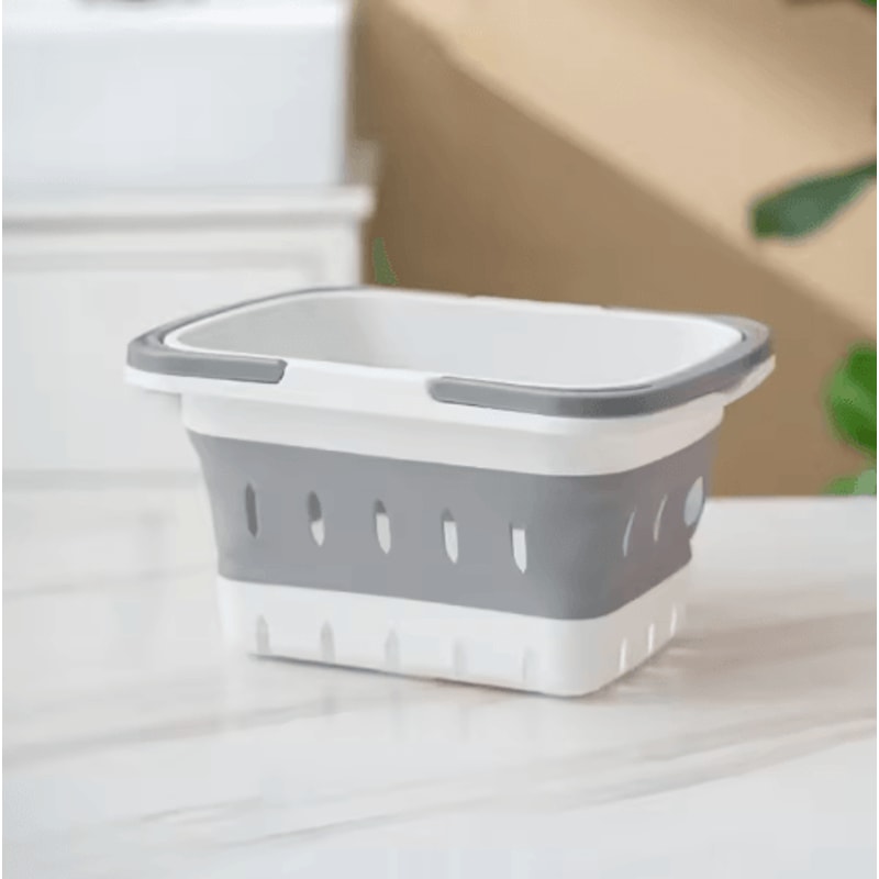 Collapsible Oval Laundry Basket With Handles Space Saving Washing Tub 2