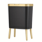 15L Large Square Plastic Trash Can With Odor Sealing Lid And Elevated Legs 2