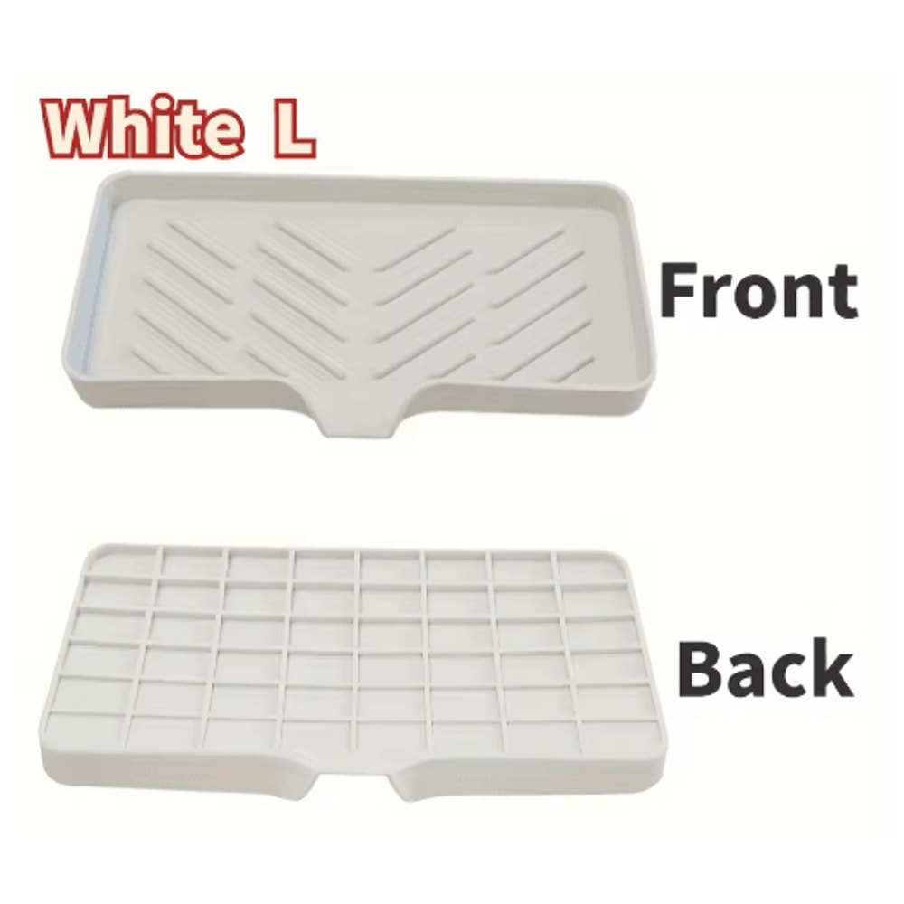 Silicone Sink Tray With Drain For Soap Sponge And Brush Storage 1