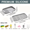 Silicone Sink Tray With Drain For Soap Sponge And Brush Storage 5