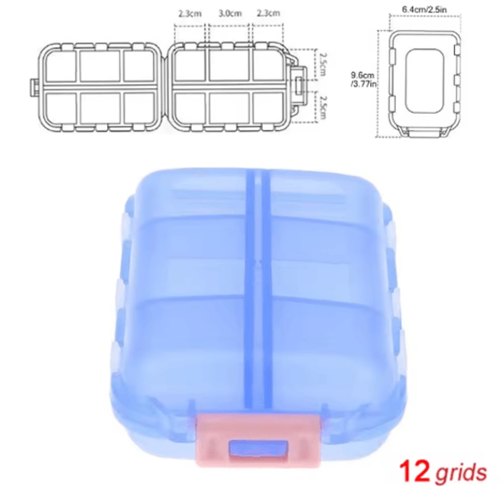 Portable Folding Pill Case Compact Medicine Organizer For Daily And Travel Use 2