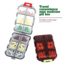 portable folding pill case compact medicine organizer for daily and travel use