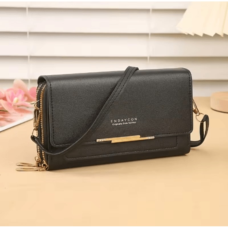 Fashionable RFID Crossbody Bag Mobile Phone Bag Card Wallet Coin Purse In One 4