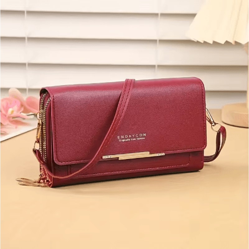 Fashionable RFID Crossbody Bag Mobile Phone Bag Card Wallet Coin Purse In One 6