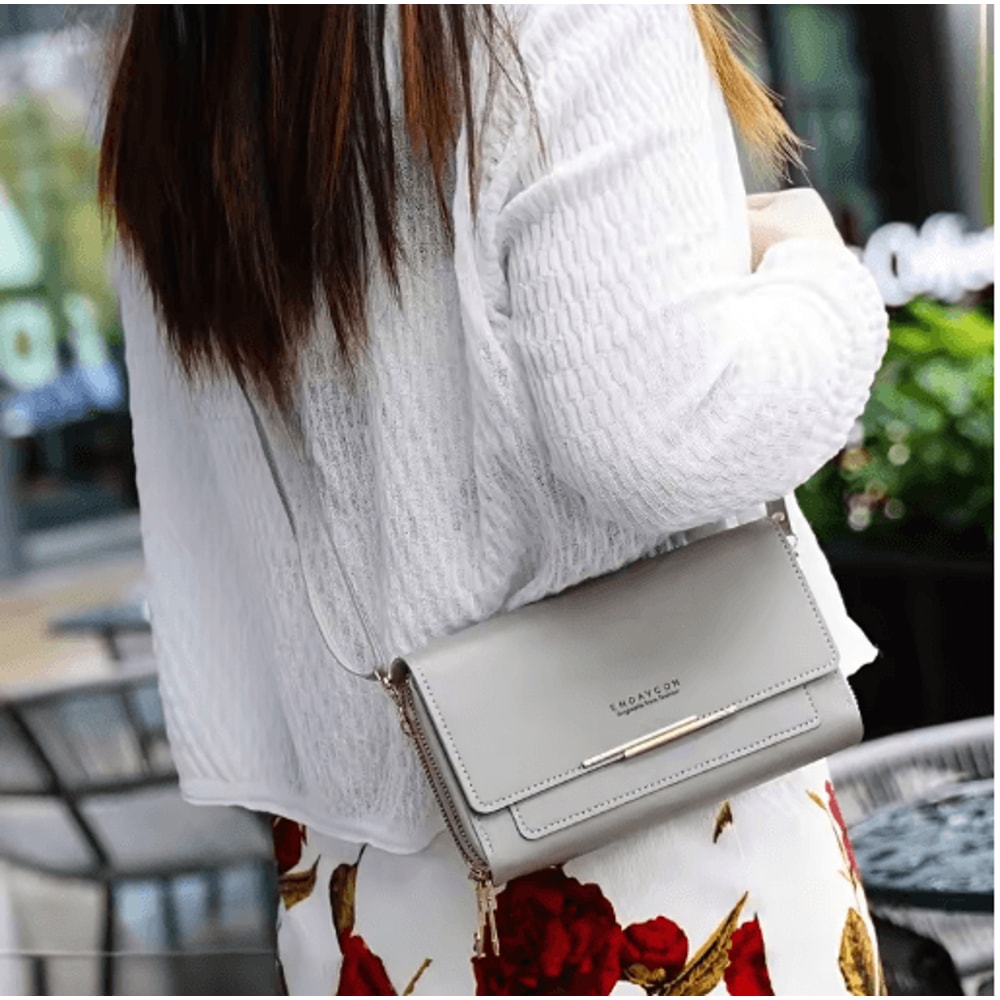 Fashionable RFID Crossbody Bag Mobile Phone Bag Card Wallet Coin Purse In One 10