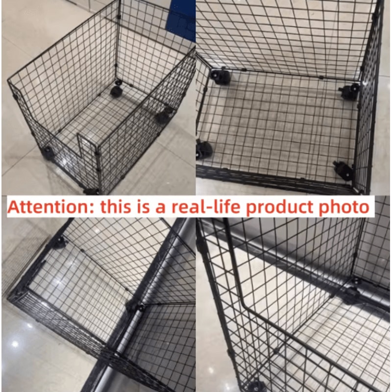 Metal Rolling Storage Basket With Wheels Multi Purpose Home Organizer 7