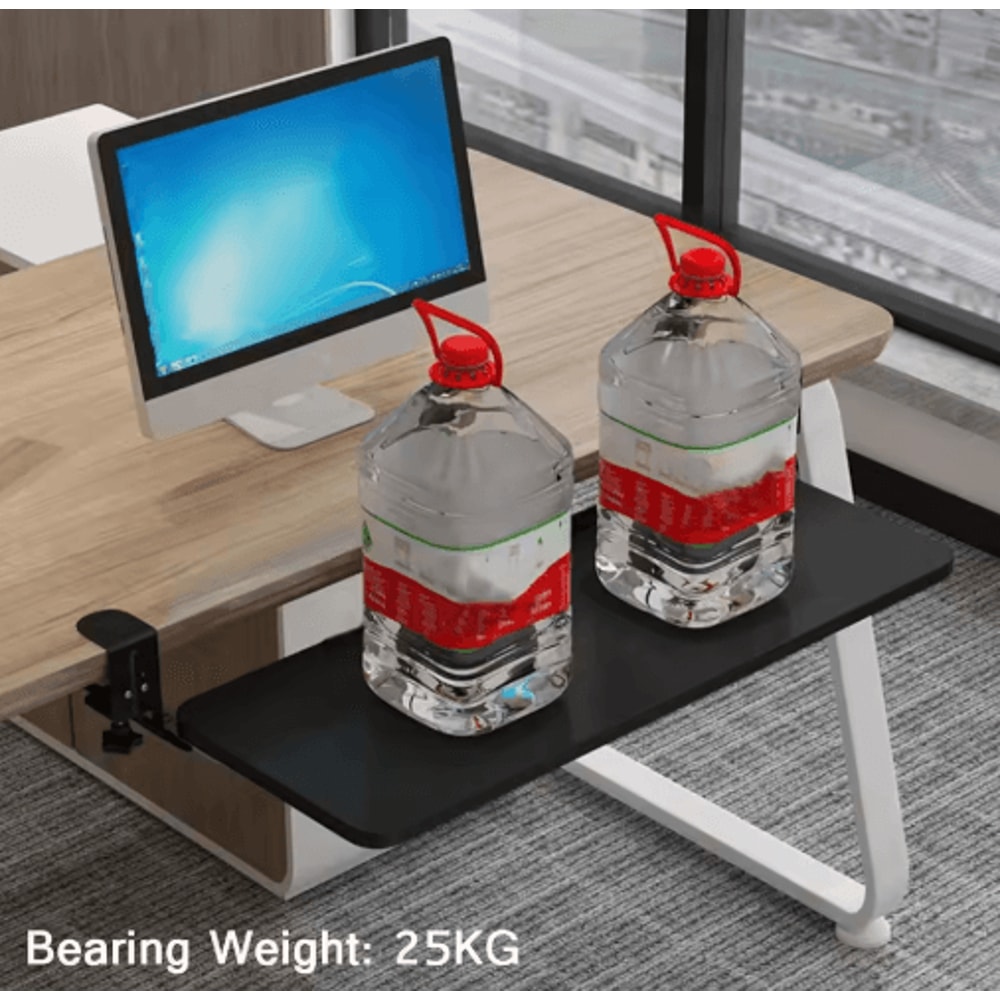 Clamp On Ergonomic Sliding Keyboard Tray Retractable Under Desk Platform 8