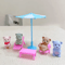 Childrens Play House Scene Toy Set With Teddy Bear And Pet Bathroom Accessories 3