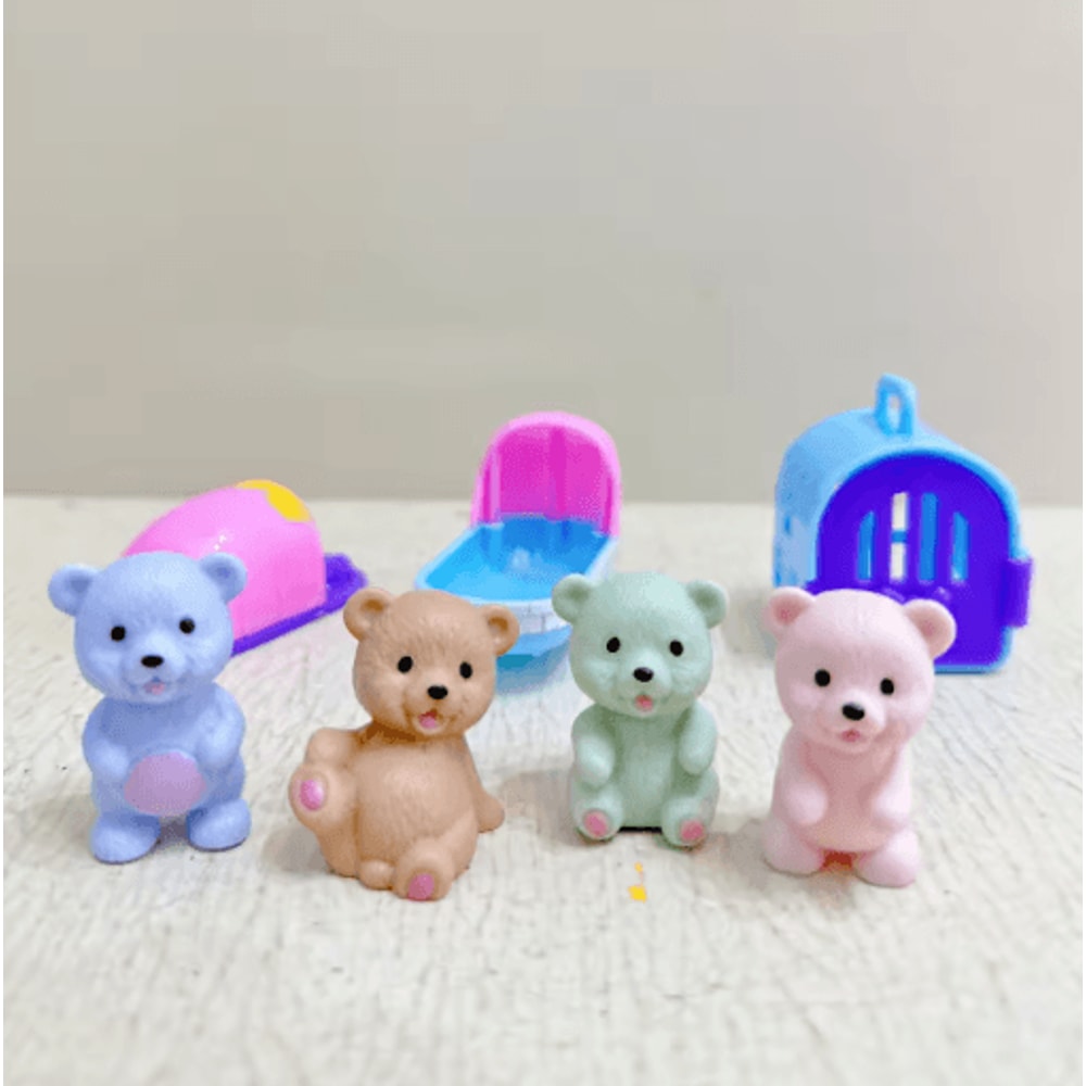 Childrens Play House Scene Toy Set With Teddy Bear And Pet Bathroom Accessories 4