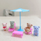 Childrens Play House Scene Toy Set With Teddy Bear And Pet Bathroom Accessories 5