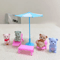 Childrens Play House Scene Toy Set With Teddy Bear And Pet Bathroom Accessories 5