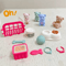 Childrens Play House Scene Toy Set With Teddy Bear And Pet Bathroom Accessories 0