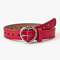 Childrens Faux Leather Belt Cute Peach Heart Buckle Waistband For Girls 1