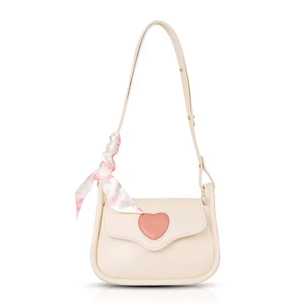 Retro Love Saddle Crossbody Bag For Women Chic Niche Shoulder Bag 1