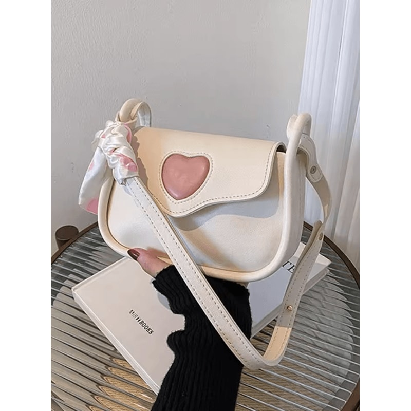 Retro Love Saddle Crossbody Bag For Women Chic Niche Shoulder Bag 6