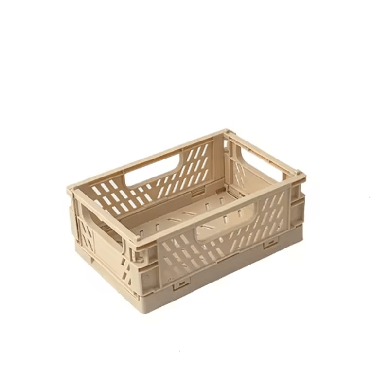 Foldable Plastic Storage Crates Durable Organizer Bins For Small Spaces 1
