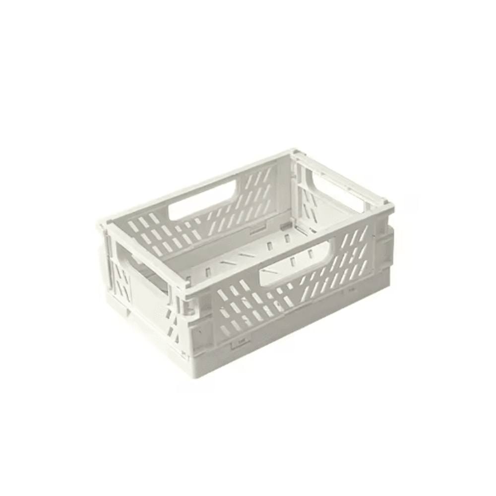 Foldable Plastic Storage Crates Durable Organizer Bins For Small Spaces 5