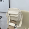 Corduroy Shoulder Bag For Girls Simple Solid Color School Style Messenger Bag 3