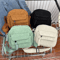 Corduroy Shoulder Bag For Girls Simple Solid Color School Style Messenger Bag 0