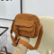 Corduroy Shoulder Bag For Girls Simple Solid Color School Style Messenger Bag 6