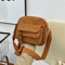 Corduroy Shoulder Bag For Girls Simple Solid Color School Style Messenger Bag 6