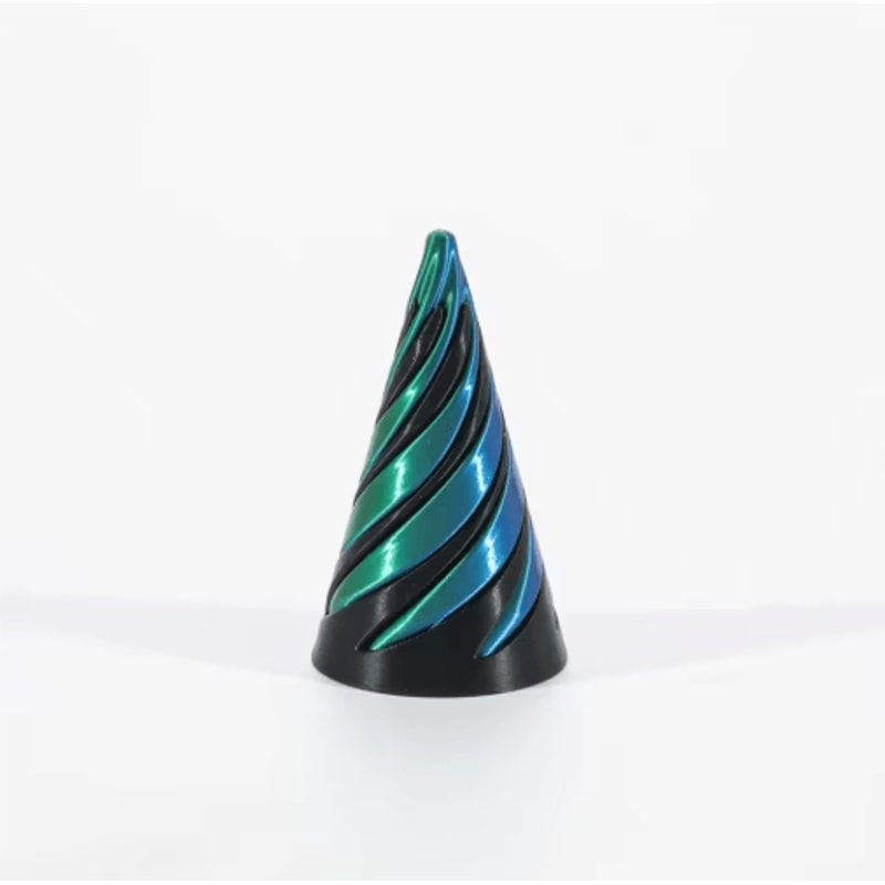 3D Printed Spiral Cone Toy Impossible Pyramid Passthrough Sculpture Pass Through Pyramid Toy Mini V 4