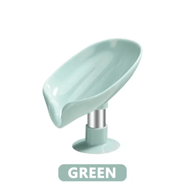 LeafShaped Soap Holder With Drainage Suction Cup Soap Dish For Shower Bathroom 4
