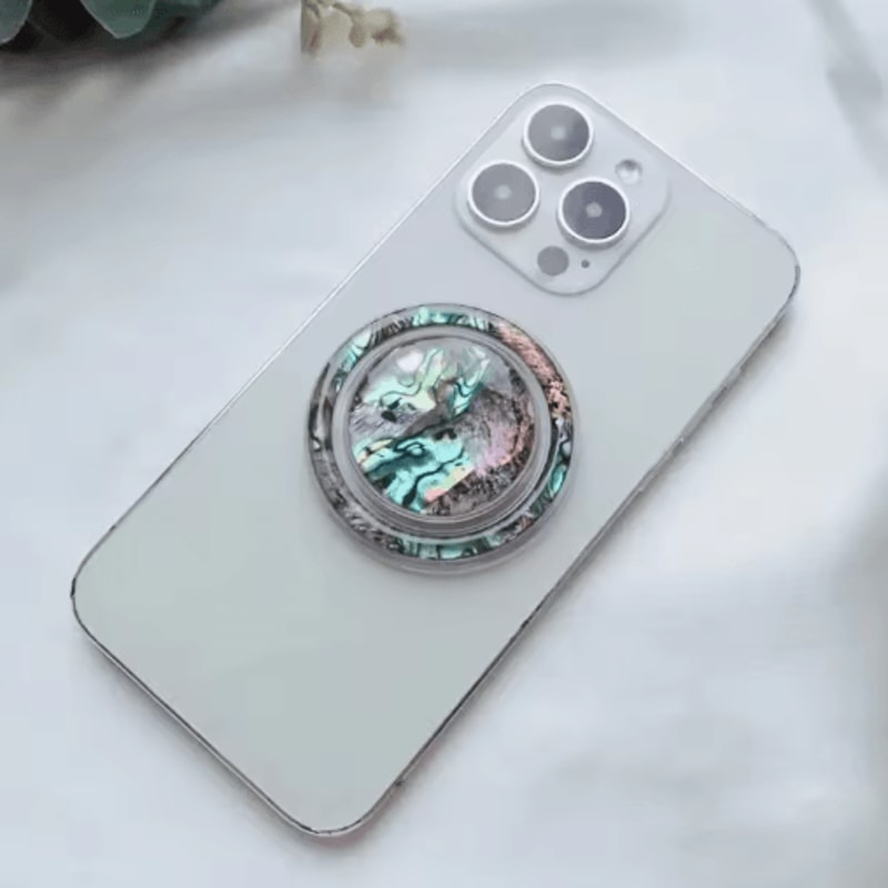 MagSafe Round Retractable Magnetic Phone Holder Colorful Scallop Grip Stand 1