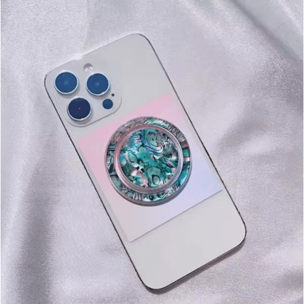 MagSafe Round Retractable Magnetic Phone Holder Colorful Scallop Grip Stand 6