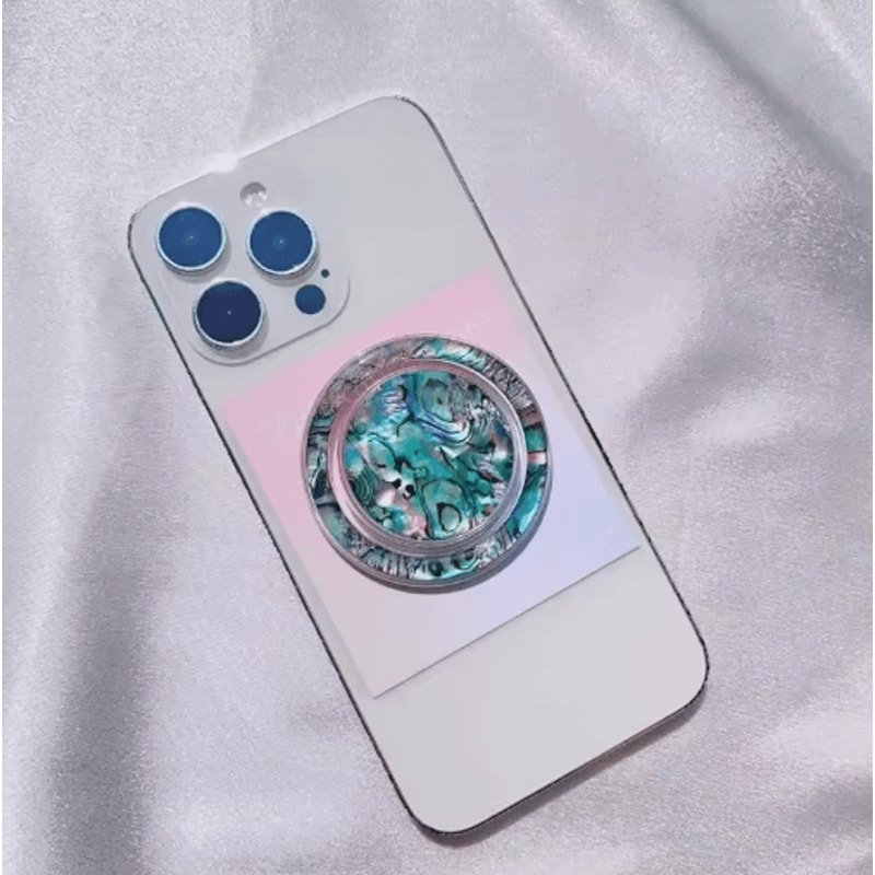 MagSafe Round Retractable Magnetic Phone Holder Colorful Scallop Grip Stand 6