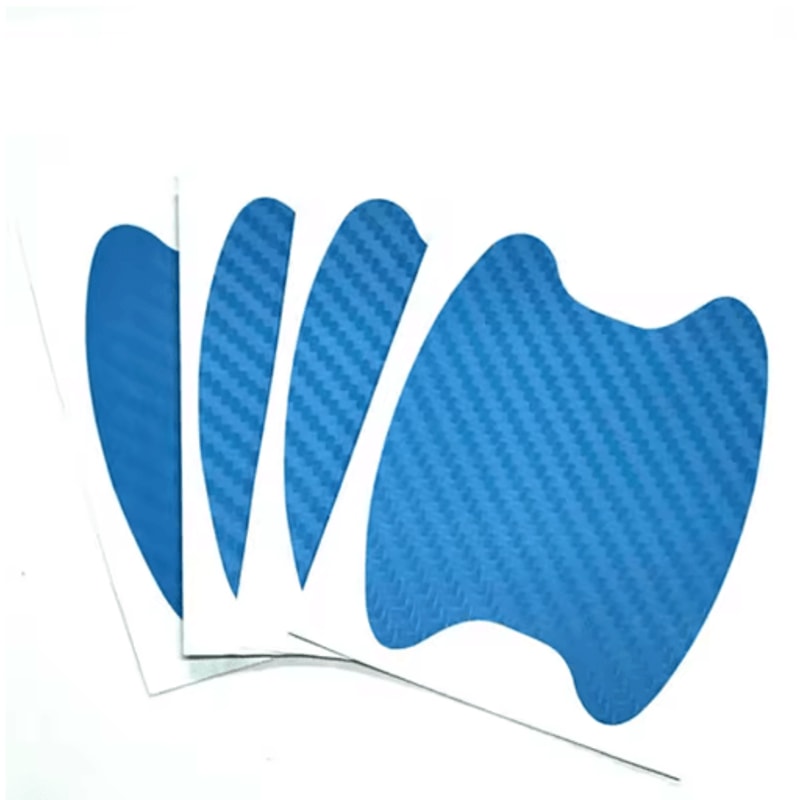 Carbon Fiber Car Door Handle Stickers ScratchResistant Protective Cover Film 4PCS Set 2