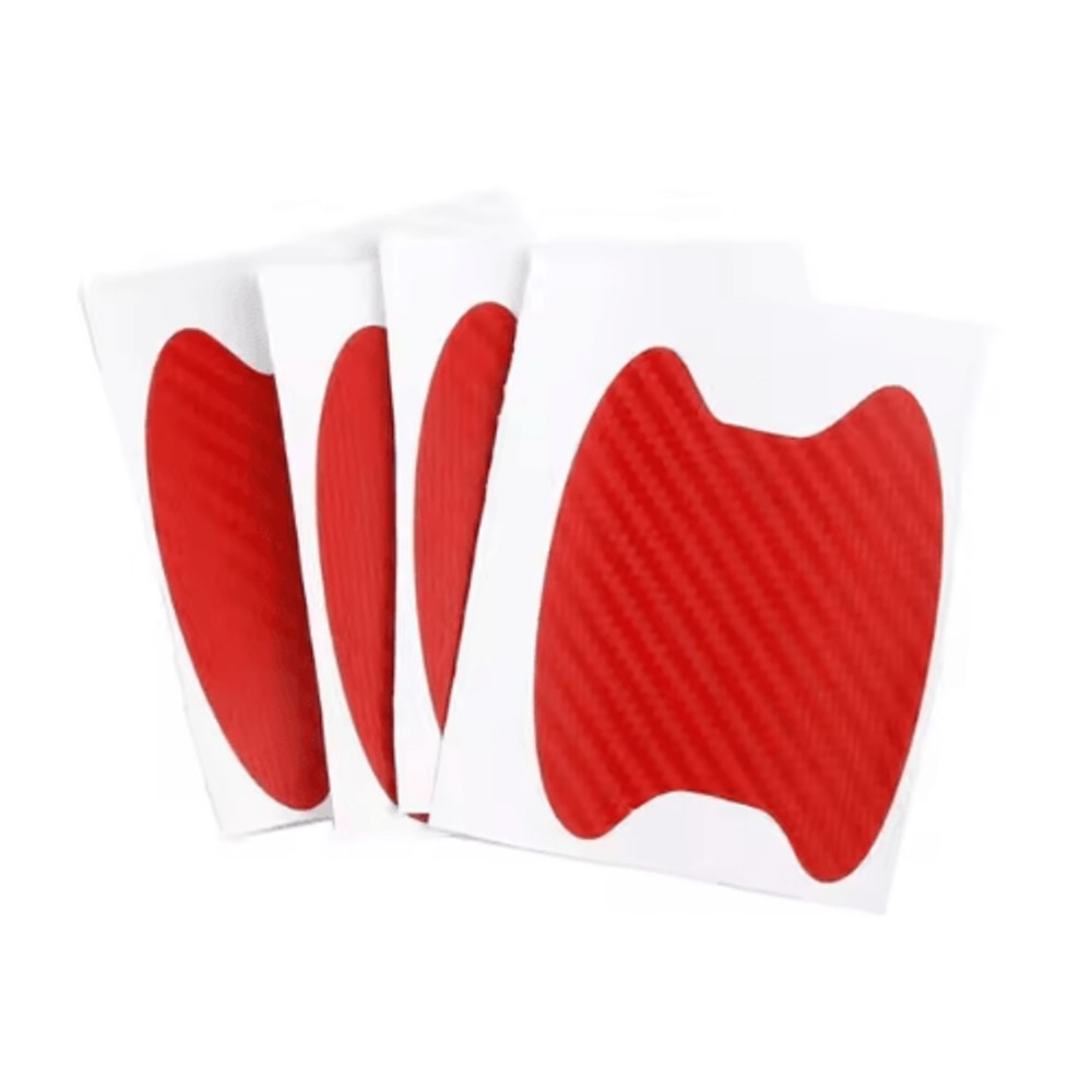 Carbon Fiber Car Door Handle Stickers ScratchResistant Protective Cover Film 4PCS Set 5