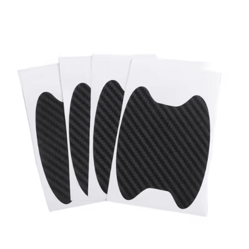 Carbon Fiber Car Door Handle Stickers ScratchResistant Protective Cover Film 4PCS Set 6