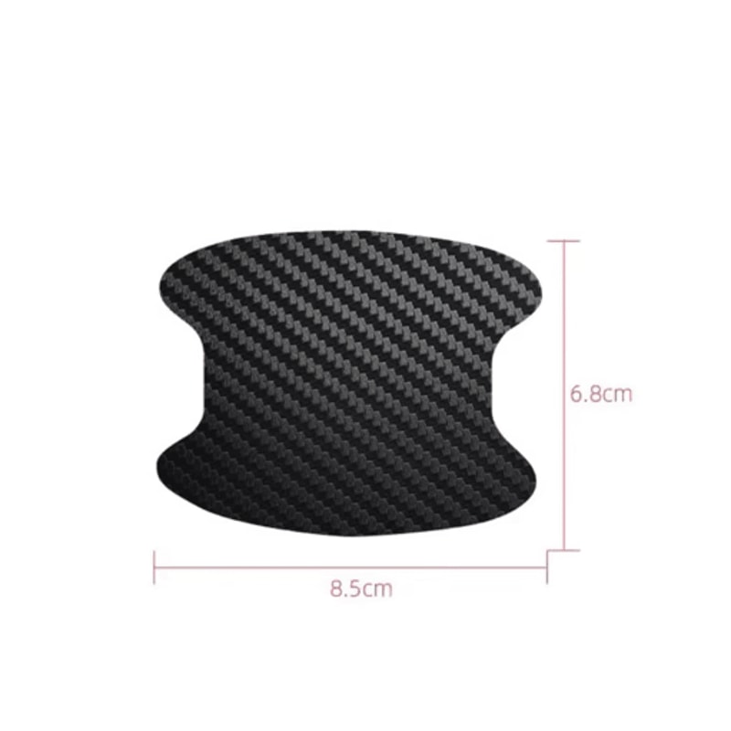 Carbon Fiber Car Door Handle Stickers ScratchResistant Protective Cover Film 4PCS Set 10