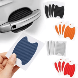 carbon fiber car door handle stickers – scratch-resistant protective cover film (4pcs set)