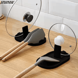 foldable nordic pot lid & utensil holder – polychrome multifunction kitchen storage rack
