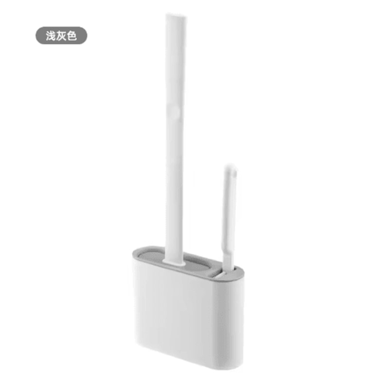 Silicone Toilet Brush Set Flat Head Flexible WallMounted Toilet Bowl Cleaner 1