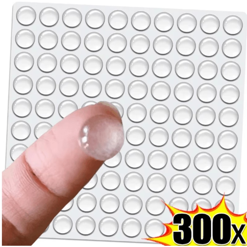 SelfAdhesive Clear Silicone Door Stop Bumpers Furniture Protection Pads 100300 Pcs 0