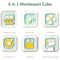 6in1 Montessori Sensory Busy Board Drawer Cube Educational Skill Toy For Toddlers 7