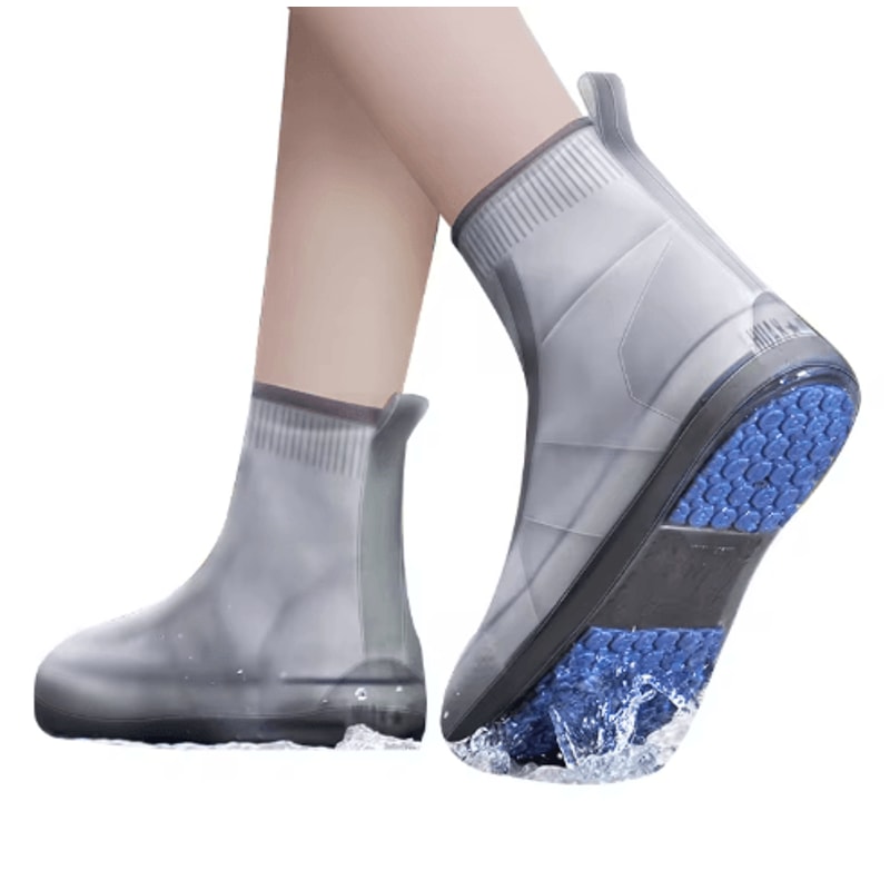 Reusable Waterproof Silicone Rain Shoe Covers NonSlip Unisex Overshoes 2