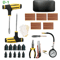 Car Tire Repair Kit With Studding Tool Rubber Strips GlueFree Puncture Plug Set 2