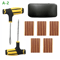 Car Tire Repair Kit With Studding Tool Rubber Strips GlueFree Puncture Plug Set 4