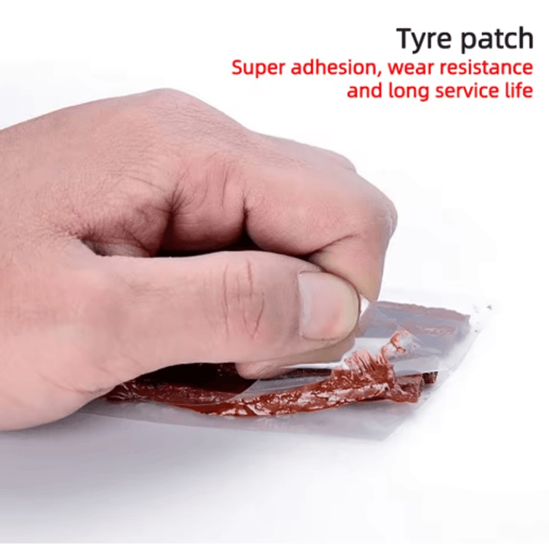 Car Tire Repair Kit With Studding Tool Rubber Strips GlueFree Puncture Plug Set 8