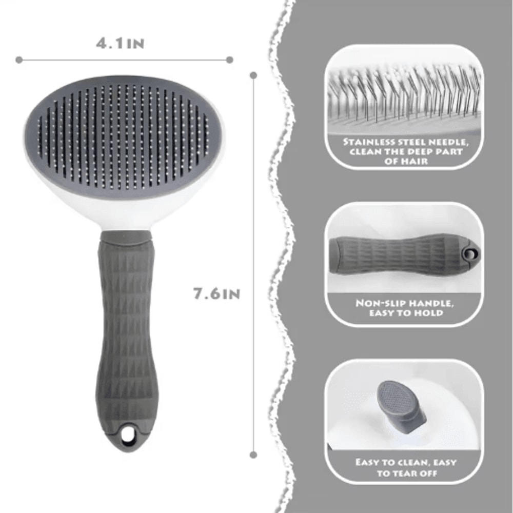 SelfCleaning Pet Hair Removal Comb Slicker Grooming Brush For Cats Dogs 9