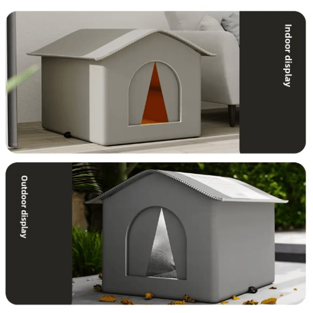 Waterproof Outdoor Pet House Warm Foldable Sleeping Cave For Cats Small Dogs 5
