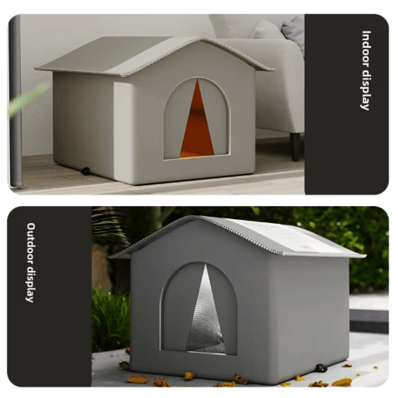 Waterproof Outdoor Pet House Warm Foldable Sleeping Cave For Cats Small Dogs 5