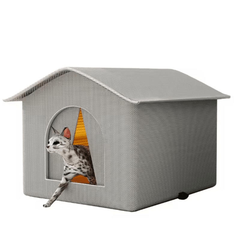 Waterproof Outdoor Pet House Warm Foldable Sleeping Cave For Cats Small Dogs 6
