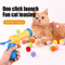 Interactive Cat Launch Toy Mini Shooting Launcher With Plush Ball For Kitten Training 4
