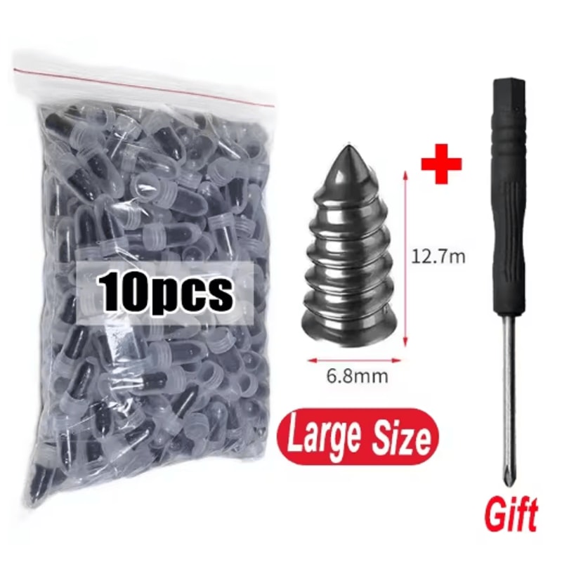 Universal Tubeless Tire Repair Kit GlueFree Vacuum Plug Set For Cars Motorcycles 6